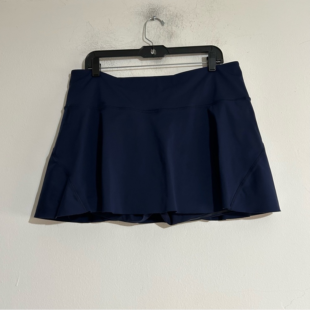 Athleta Ace Tennis Skort High Rise 13.5" Navy Size XL Golf Pickleball Outdoor